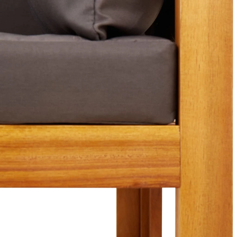 vidaXL 9 daļu dārza dīvānu komplekts ar spilveniem, akācija un rotangpalma