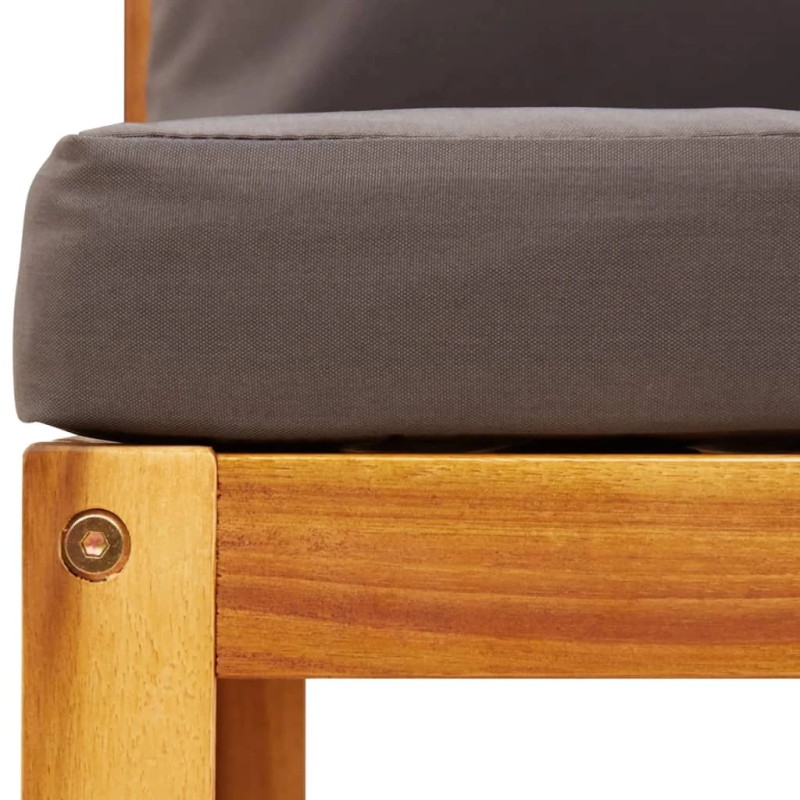 vidaXL 11-daļīgs dārza dīvānu komplekts ar spilveniem, akācija un rotangpalma