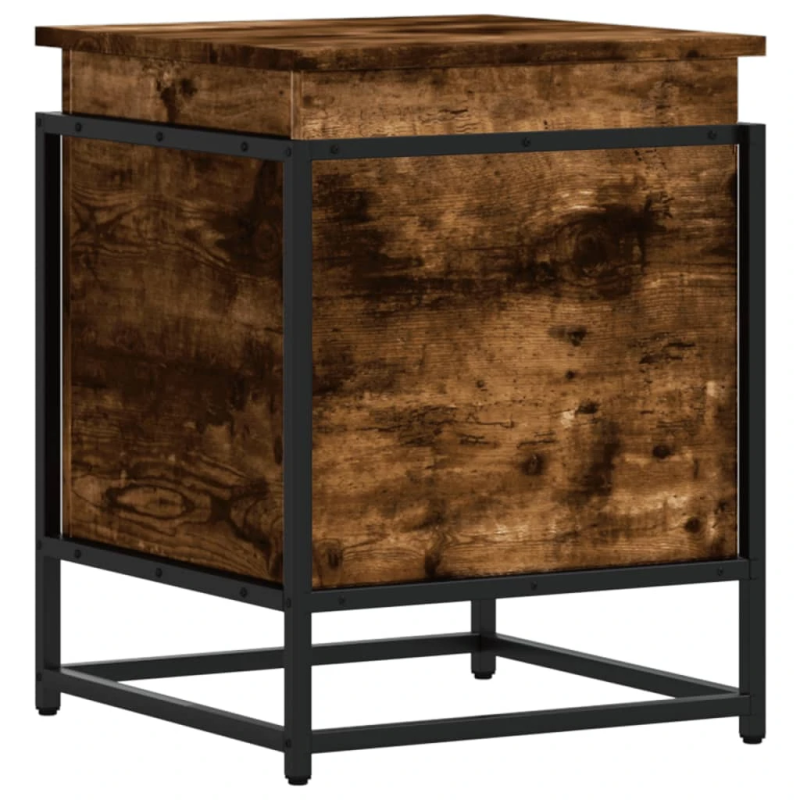 vidaXL uzglabāšanas kaste ar vāku, 40x40x51,5 cm, inženierijas koks