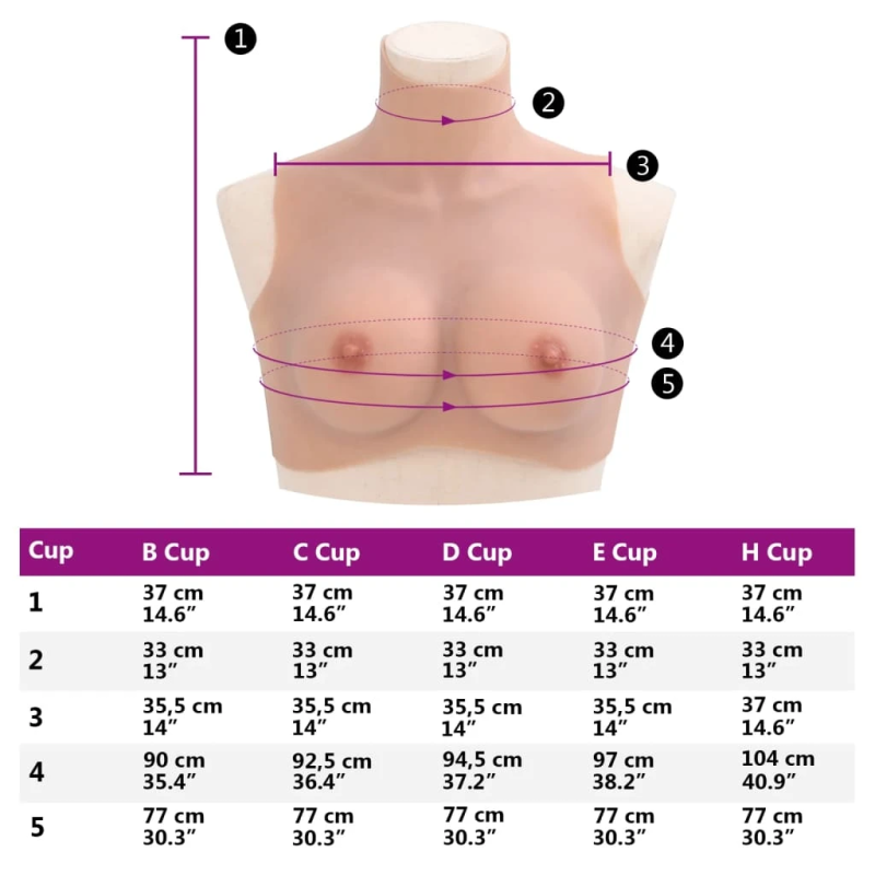 vidaXL krūšu plāksne, silikons, C kausiņš, dabīga krāsa