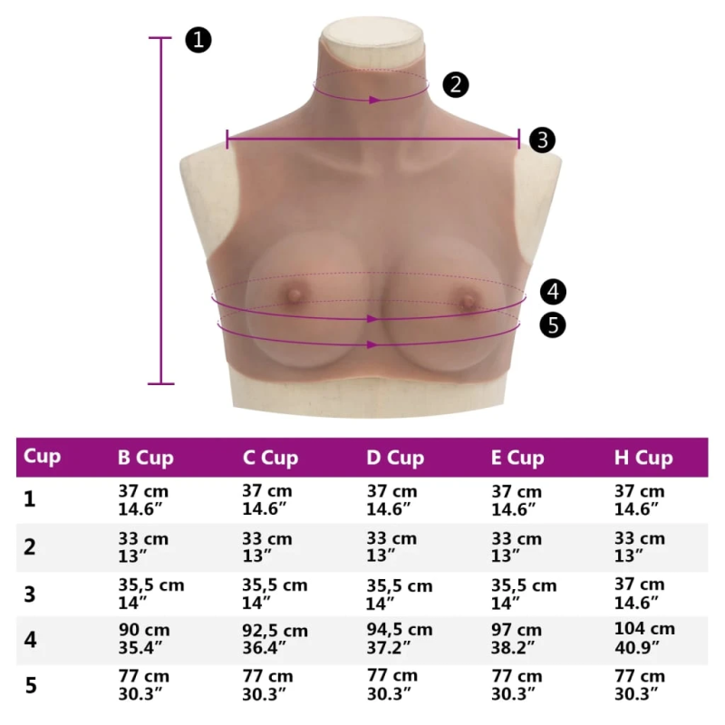 vidaXL krūšu plāksne, silikons, C kausiņš