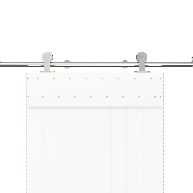 vidaXL bīdāmo durvju sistēma, 200 cm, nerūsējošs tērauds