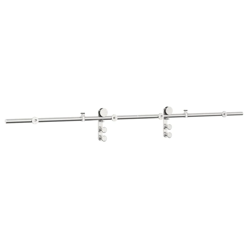 vidaXL bīdāmo durvju sistēma, 200 cm, nerūsējošs tērauds