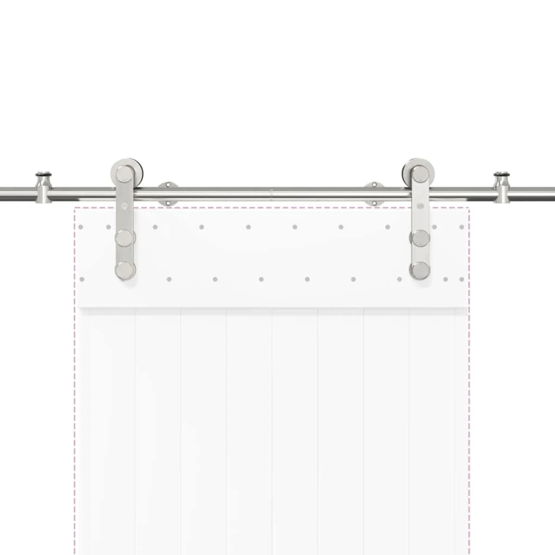 vidaXL bīdāmo durvju sistēma, 200 cm, nerūsējošs tērauds