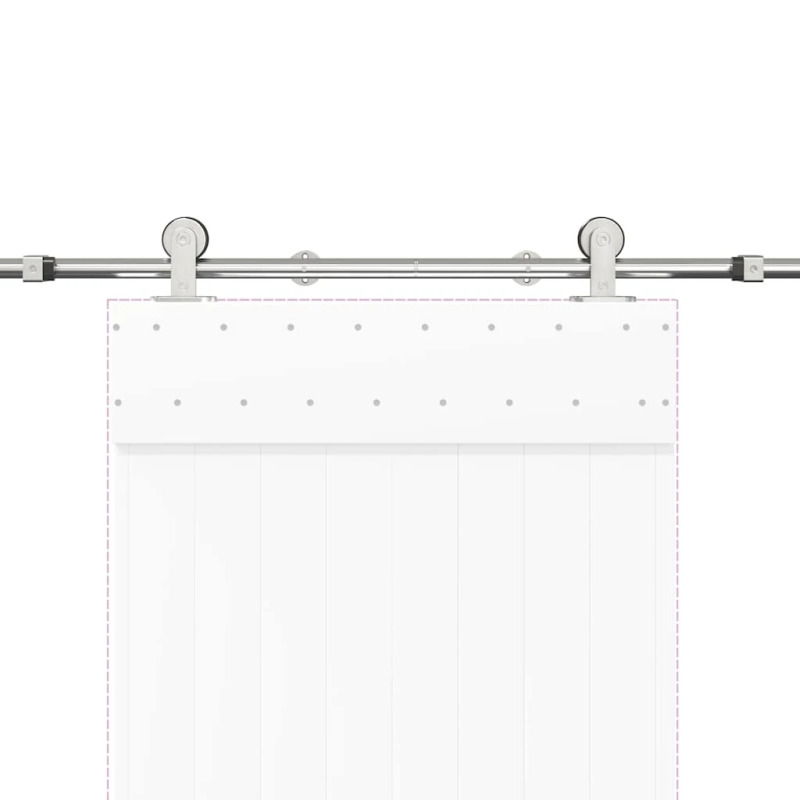 vidaXL bīdāmo durvju sistēma, 200 cm, nerūsējošs tērauds