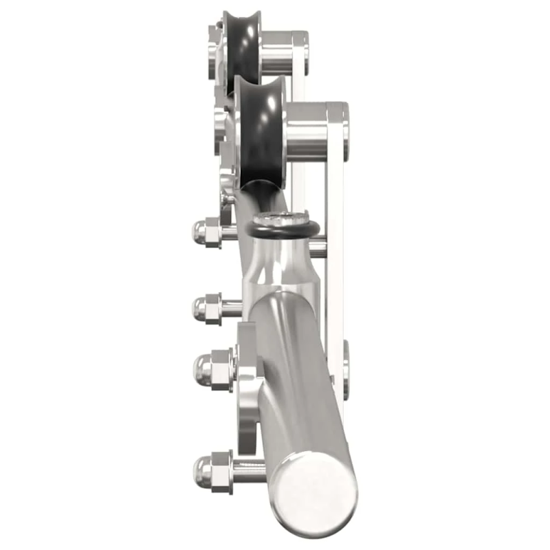 vidaXL bīdāmo durvju sistēma, 183 cm, nerūsējošs tērauds