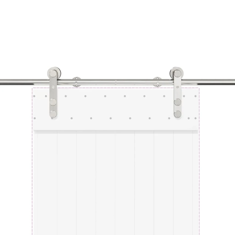 vidaXL bīdāmo durvju sistēma, 183 cm, nerūsējošs tērauds