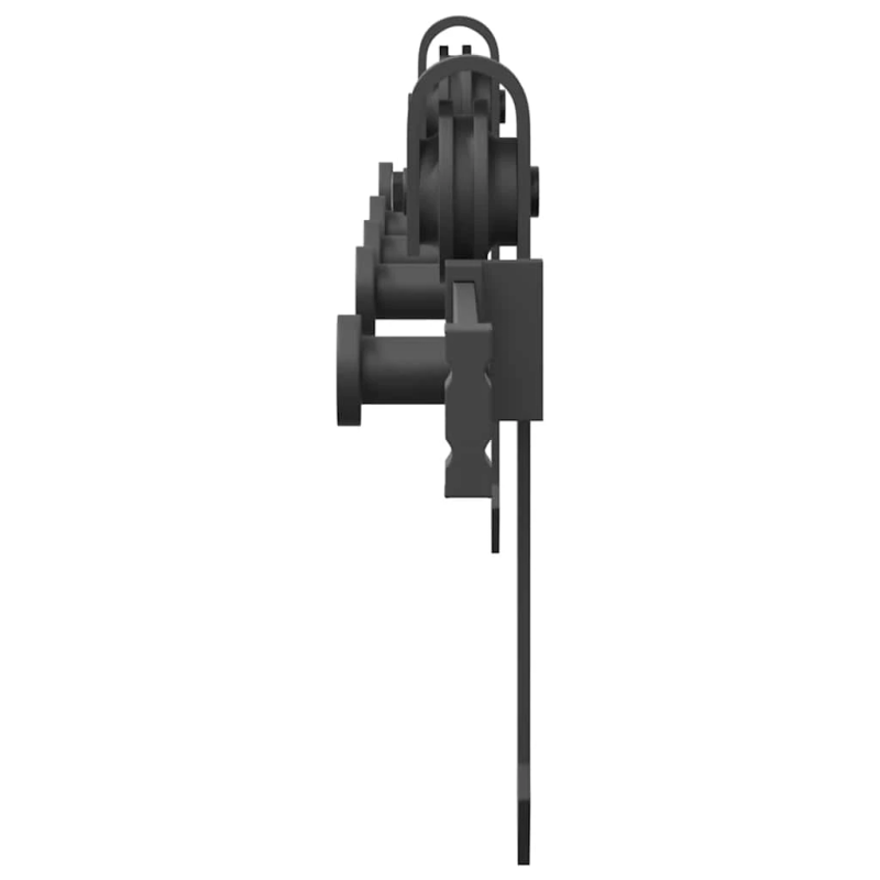 vidaXL bīdāmo durvju sistēma, 152,5 cm, melns tērauds