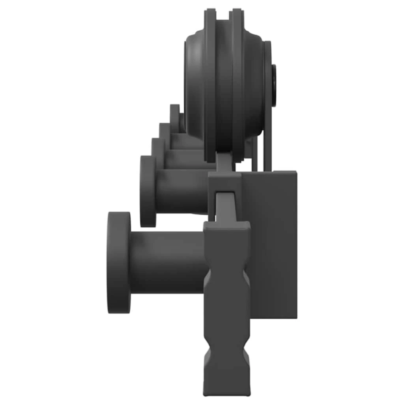 vidaXL bīdāmo durvju sistēma, 152,5 cm, melns tērauds