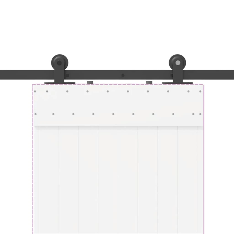 vidaXL bīdāmo durvju sistēma, 152,5 cm, melns tērauds