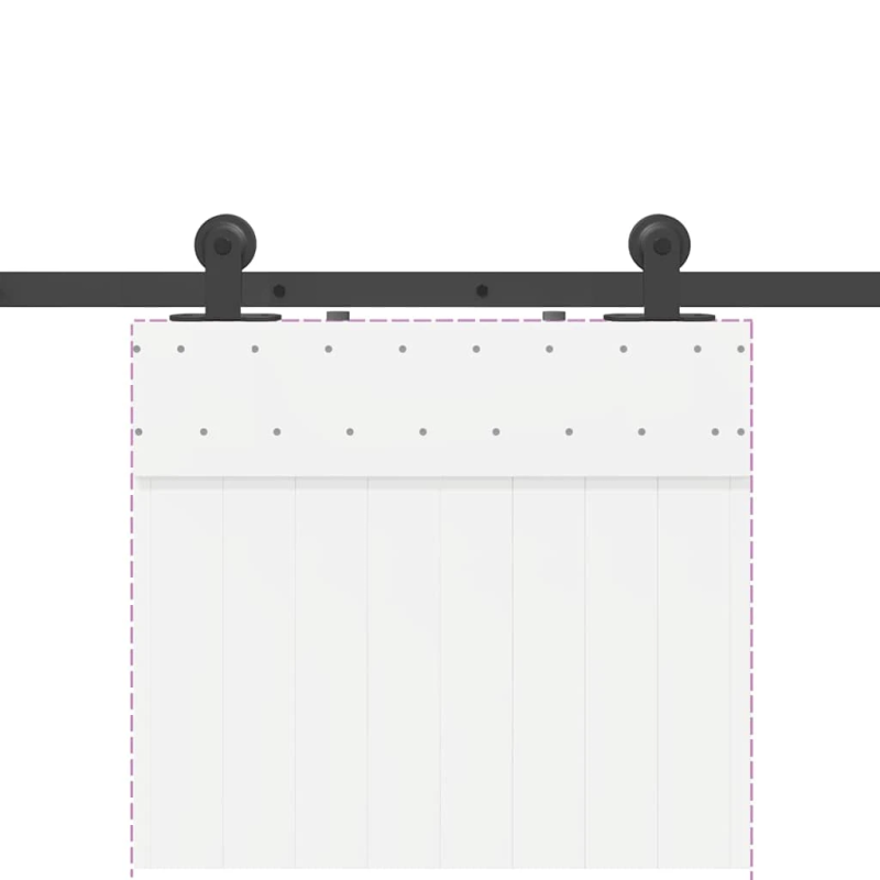 vidaXL bīdāmo durvju sistēma, 213,5 cm, melns tērauds