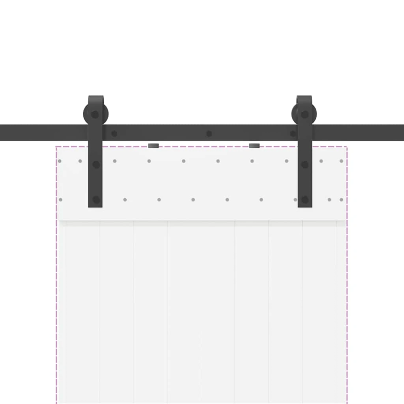 vidaXL bīdāmo durvju sistēma, 213,5 cm, melns tērauds