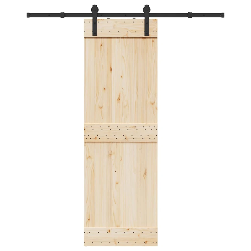 vidaXL bīdāmo durvju sistēma, 183 cm, melns tērauds