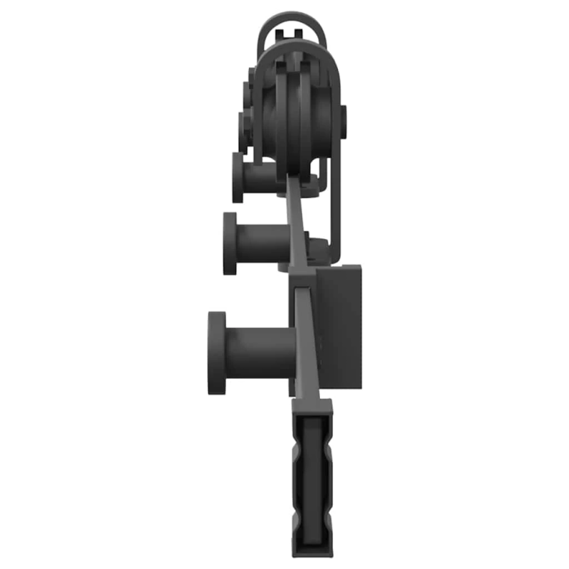 vidaXL bīdāmo durvju sistēma, 213 cm, melns tērauds