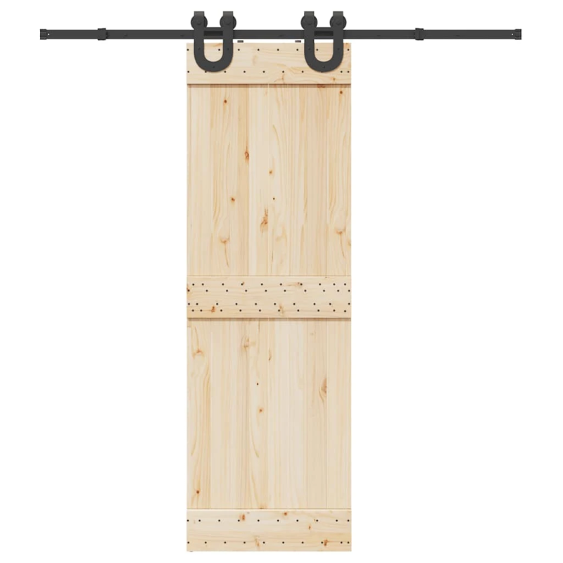 vidaXL bīdāmo durvju sistēma, 200 cm, melns tērauds