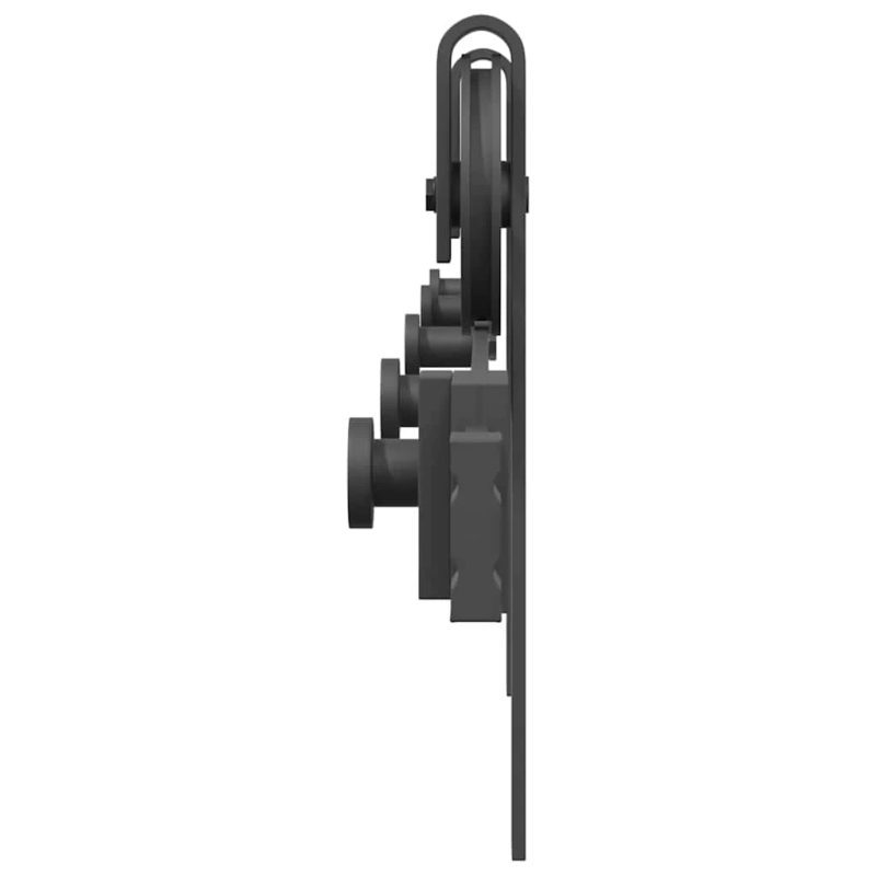 vidaXL bīdāmo durvju sistēma, 183 cm, melns tērauds