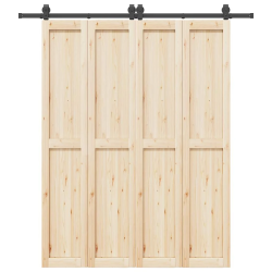 vidaXL bīdāmo durvju sistēma, 200 cm, melns tērauds