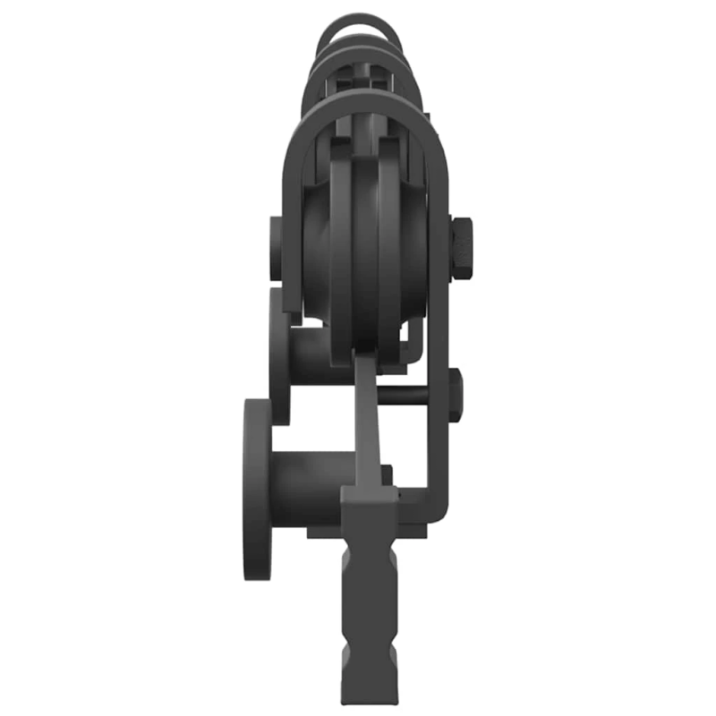 vidaXL bīdāmo durvju sistēma, 183 cm, melns tērauds