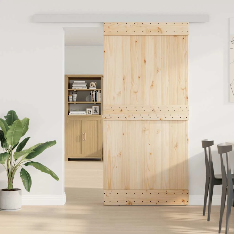 vidaXL bīdāmo durvju sistēma, 200 cm, alumīnija sakausējuma, sudraba