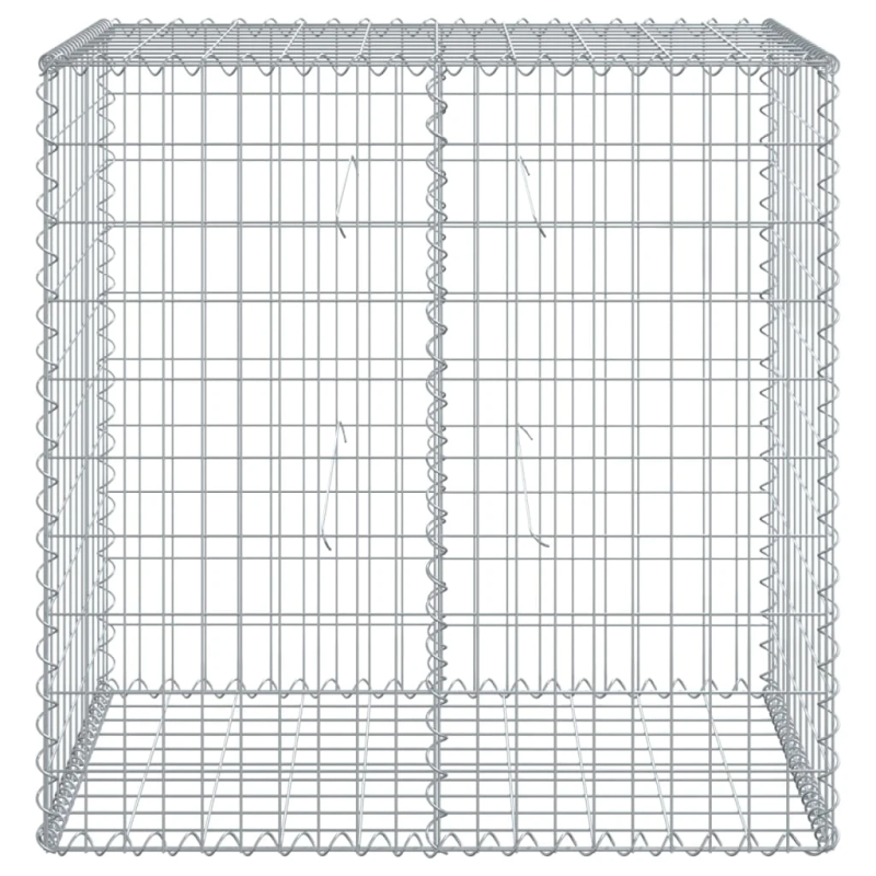 vidaXL gabiona grozs ar vāku, 100x50x100 cm, cinkota dzelzs