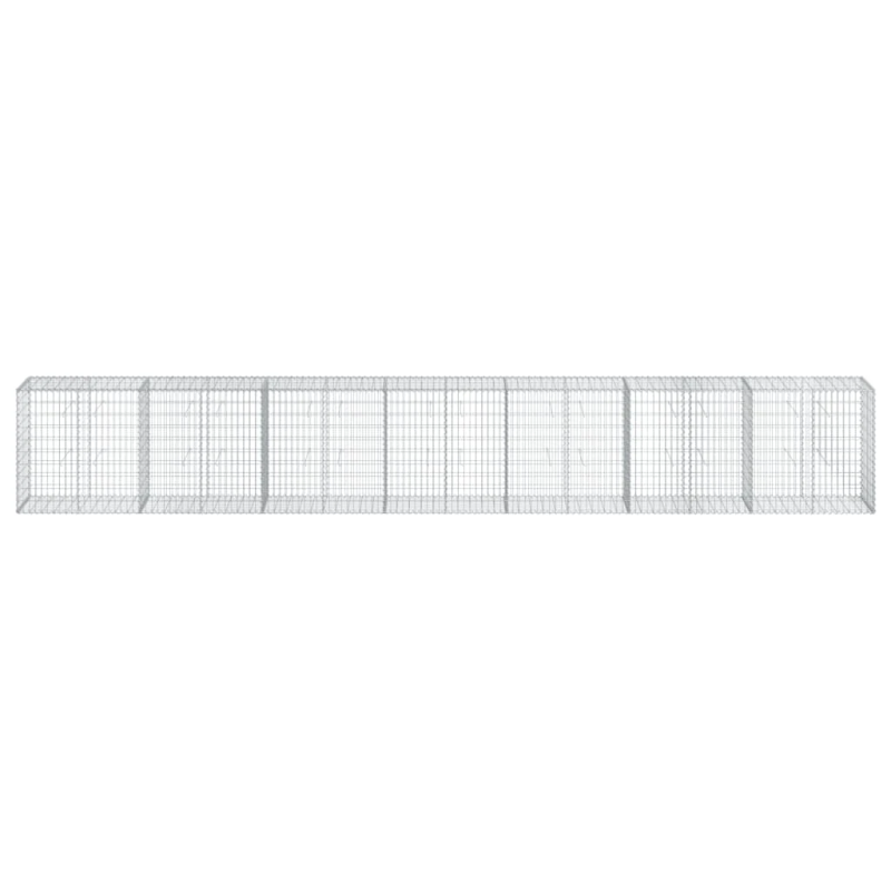 vidaXL gabiona grozs ar vāku, 700x50x100 cm, cinkota dzelzs