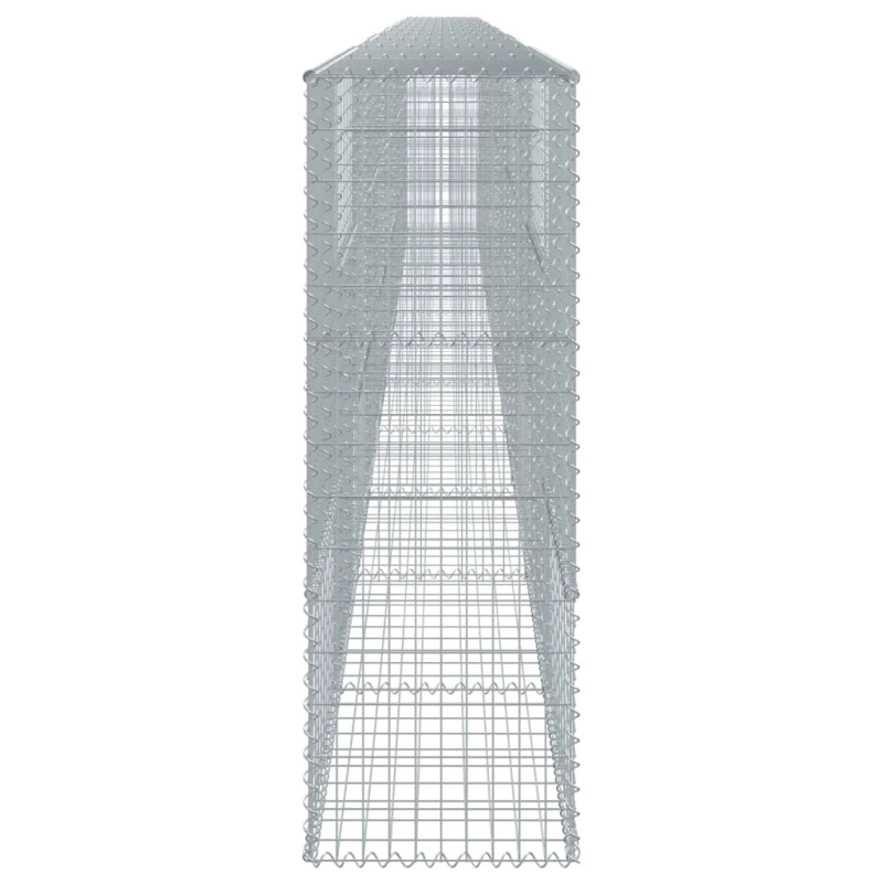 vidaXL gabiona grozs ar vāku, 1100x50x150 cm, cinkota dzelzs