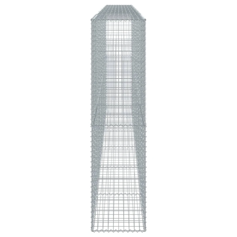 vidaXL gabiona grozs ar vāku, 600x50x200 cm, cinkota dzelzs