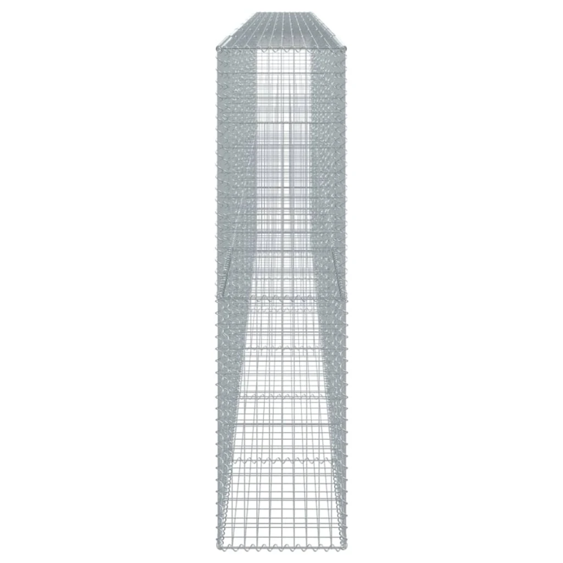 vidaXL gabiona grozs ar vāku, 700x50x200 cm, cinkota dzelzs