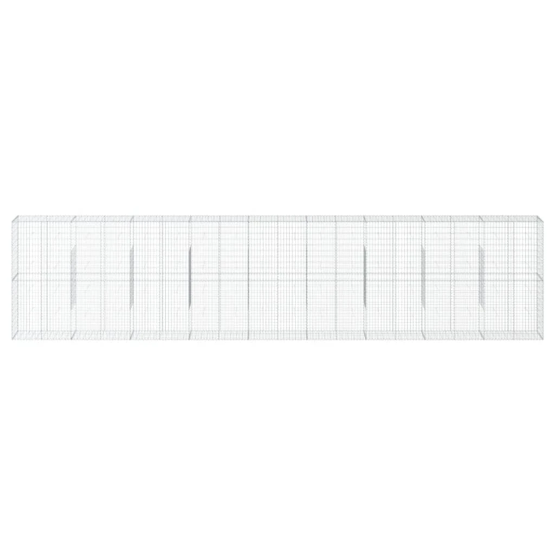 vidaXL gabiona grozs ar vāku, 900x50x200 cm, cinkota dzelzs