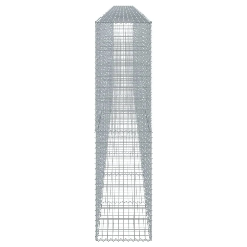 vidaXL gabiona grozs ar vāku, 1000x50x200 cm, cinkota dzelzs