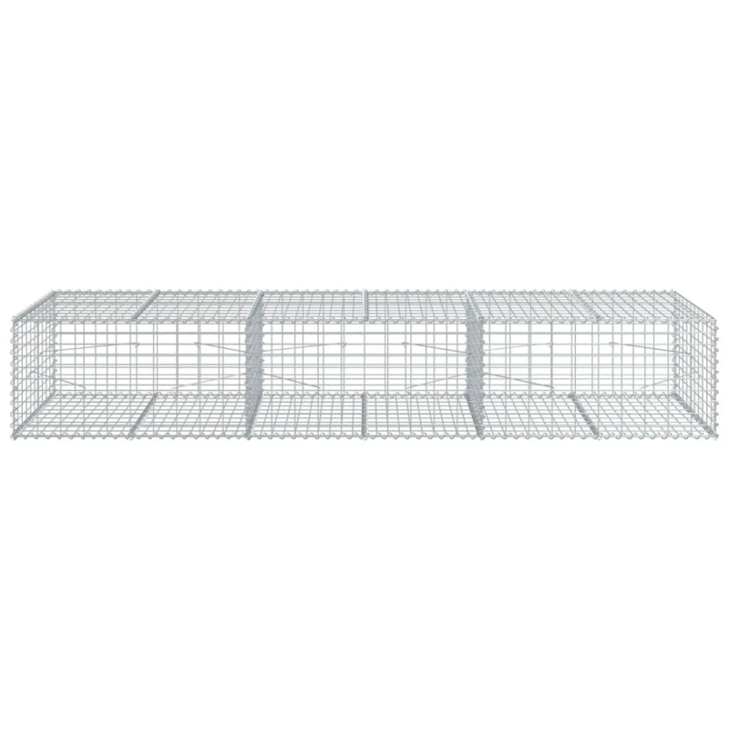 vidaXL gabiona grozs ar vāku, 300x100x50 cm, cinkota dzelzs