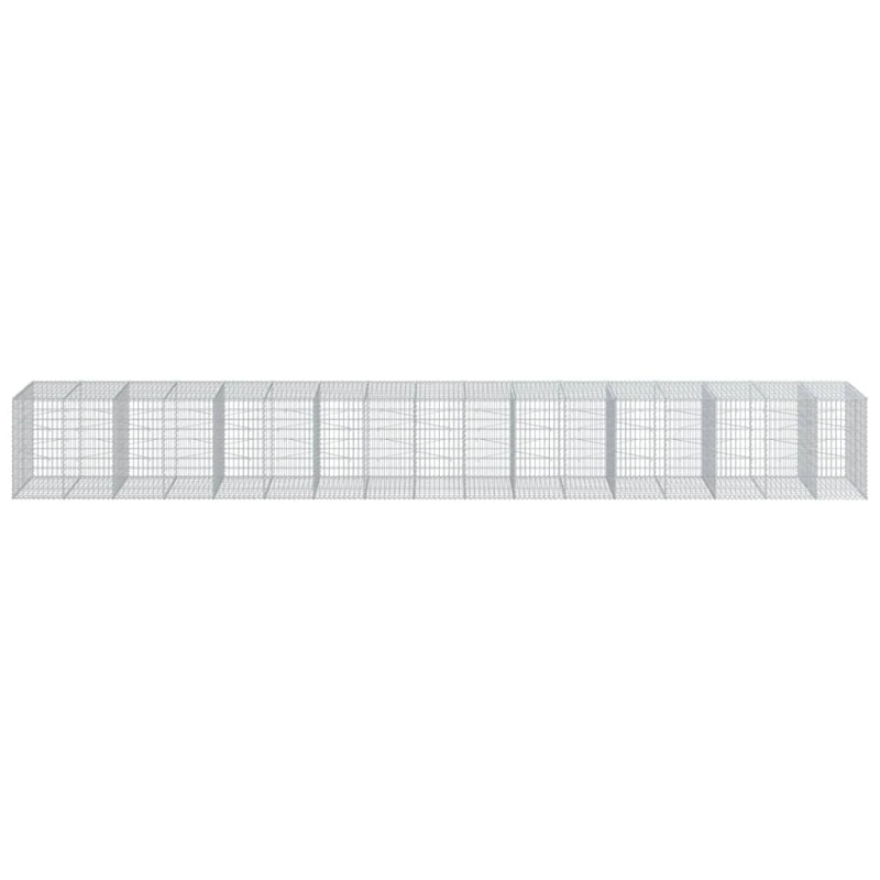 vidaXL gabiona grozs ar vāku, 850x100x100 cm, cinkota dzelzs