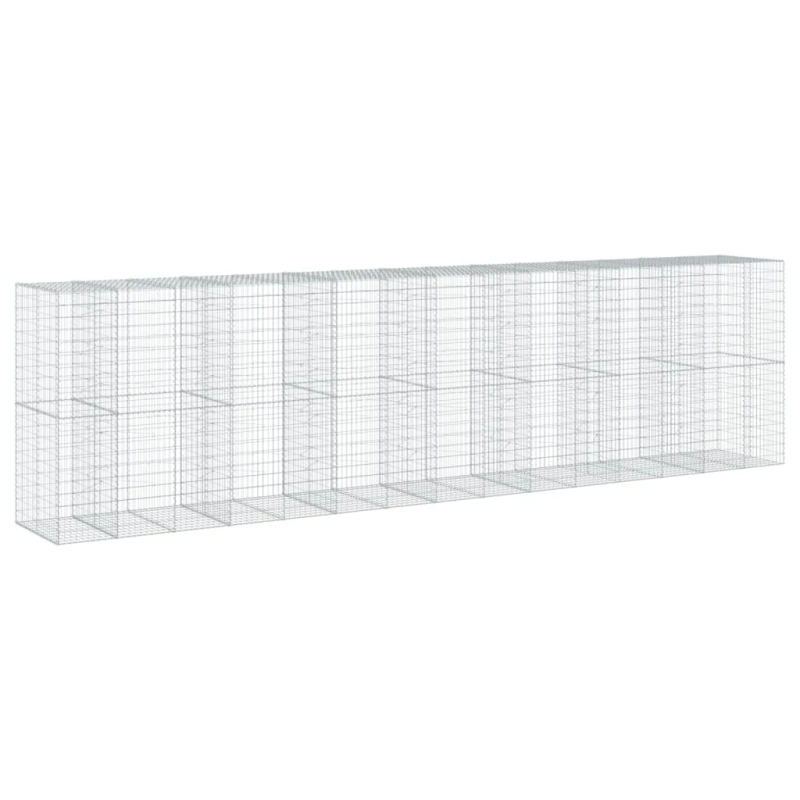 vidaXL gabiona grozs ar vāku, 750x100x200 cm, cinkota dzelzs