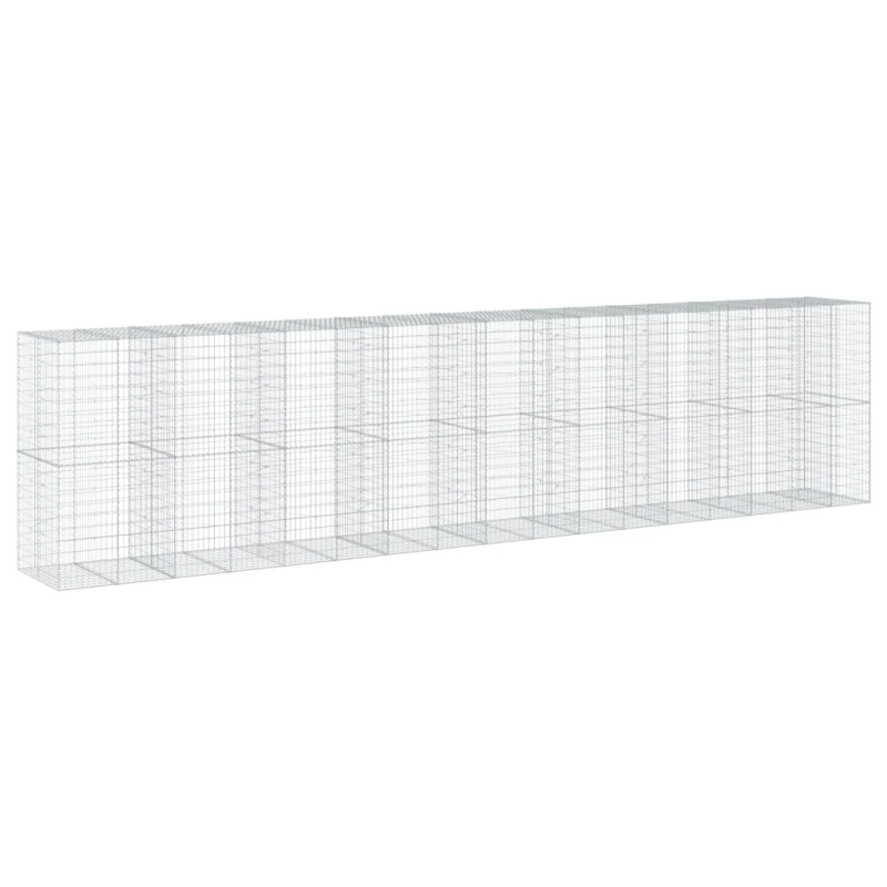 vidaXL gabiona grozs ar vāku, 850x100x200 cm, cinkota dzelzs