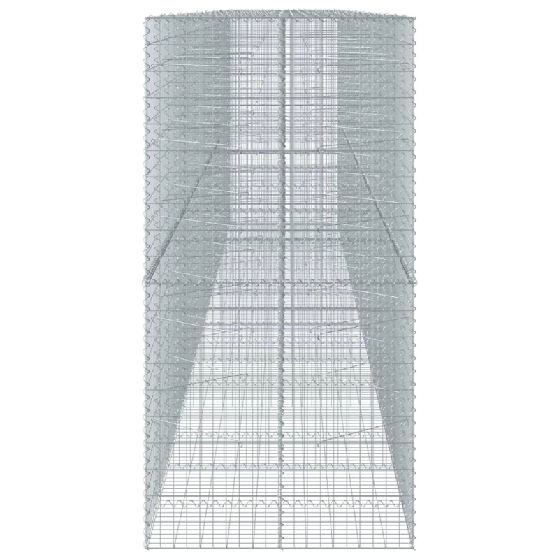 vidaXL gabiona grozs ar vāku, 850x100x200 cm, cinkota dzelzs