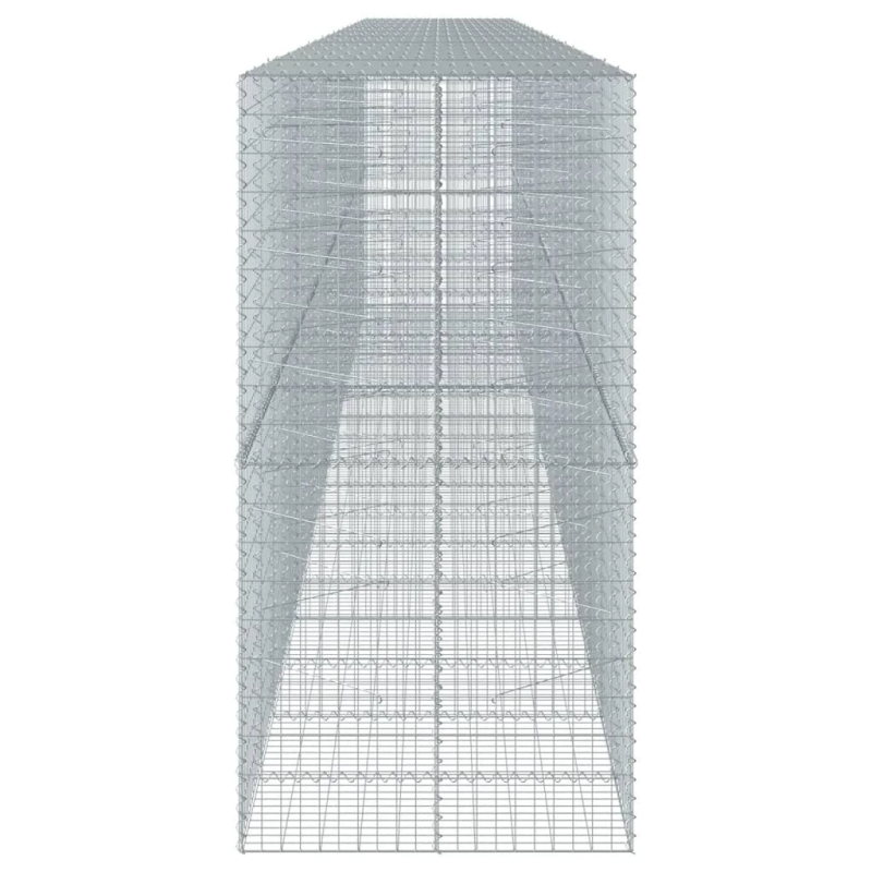 vidaXL gabiona grozs ar vāku, 900x100x200 cm, cinkota dzelzs