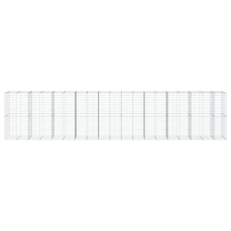 vidaXL gabiona grozs ar vāku, 950x100x200 cm, cinkota dzelzs