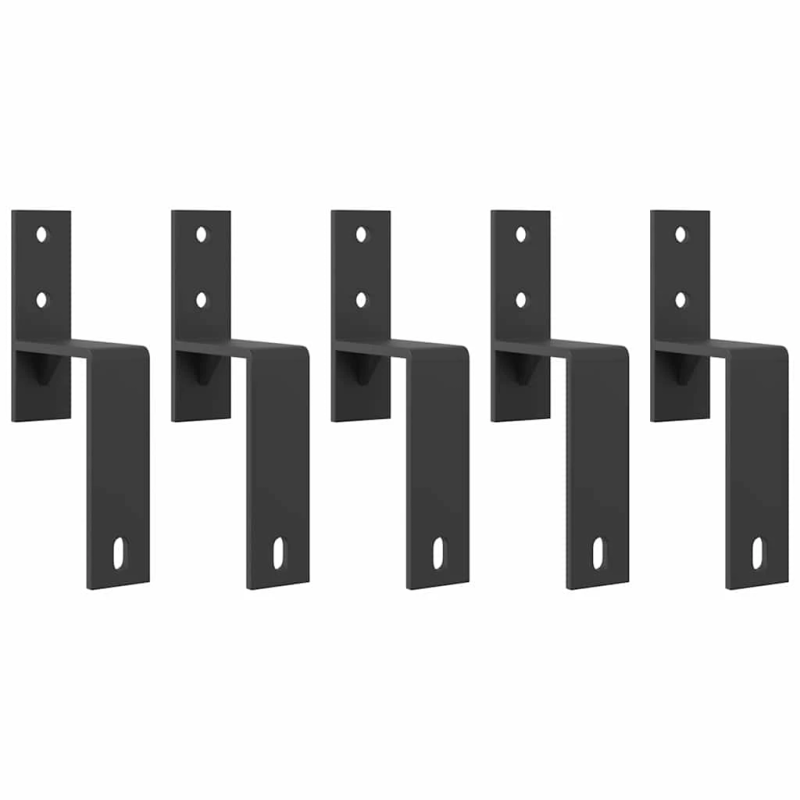 vidaXL bīdāmo durvju sistēma, 213,5 cm, melns tērauds