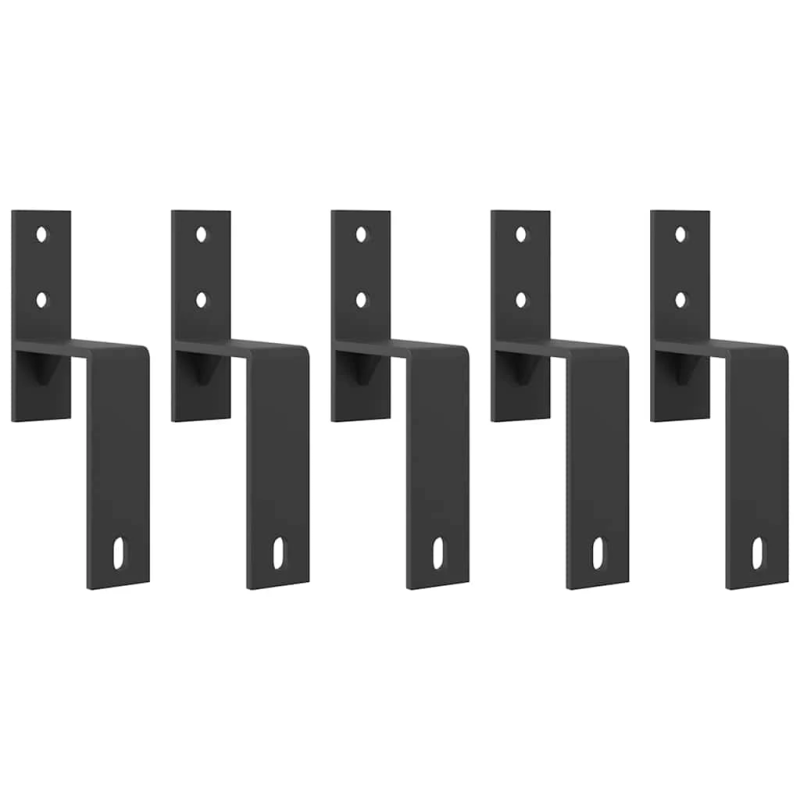 vidaXL bīdāmo durvju sistēma, 183 cm, melns tērauds