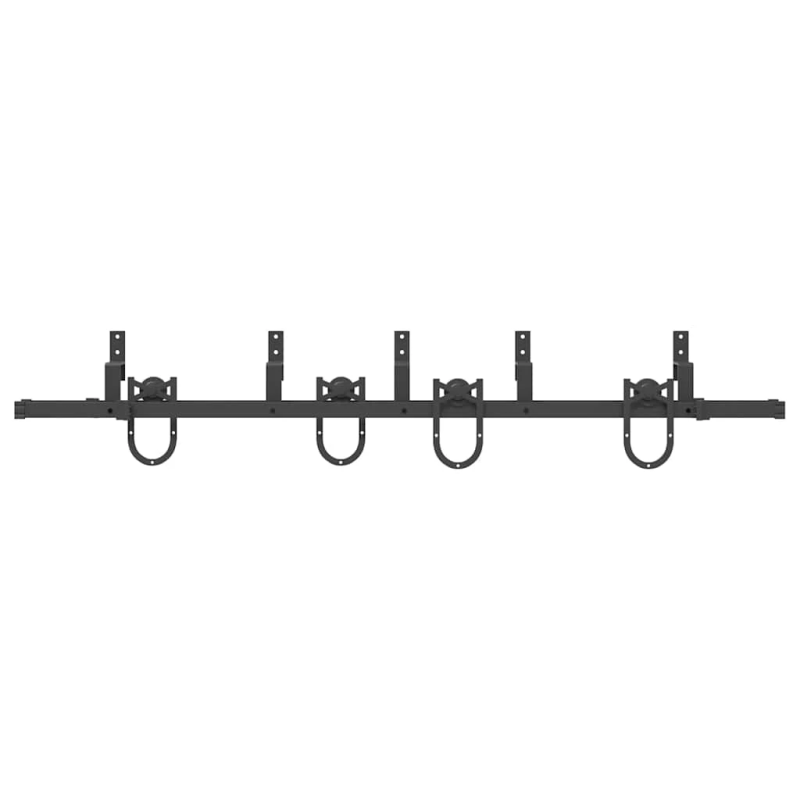 vidaXL bīdāmo durvju sistēma, 200 cm, melns tērauds