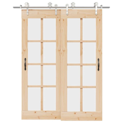 vidaXL bīdāmo durvju sistēma, 183 cm, nerūsējošs tērauds