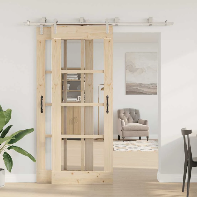 vidaXL bīdāmo durvju sistēma, 200 cm, nerūsējošs tērauds