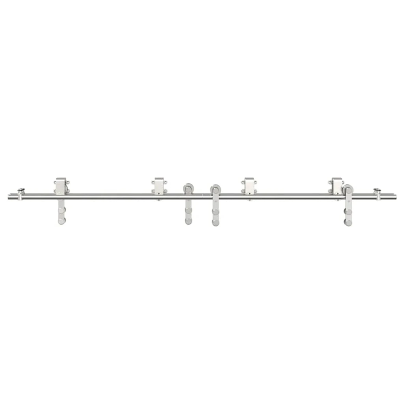 vidaXL bīdāmo durvju sistēma, 200 cm, nerūsējošs tērauds