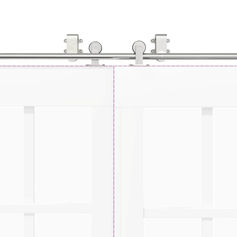 vidaXL bīdāmo durvju sistēma, 200 cm, nerūsējošs tērauds