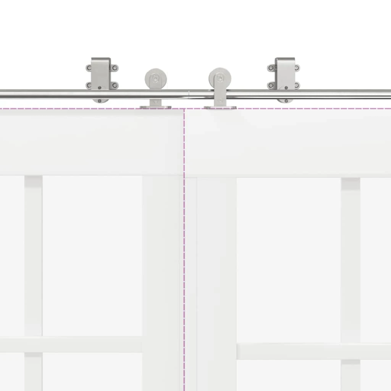 vidaXL bīdāmo durvju sistēma, 366 cm, nerūsējošs tērauds