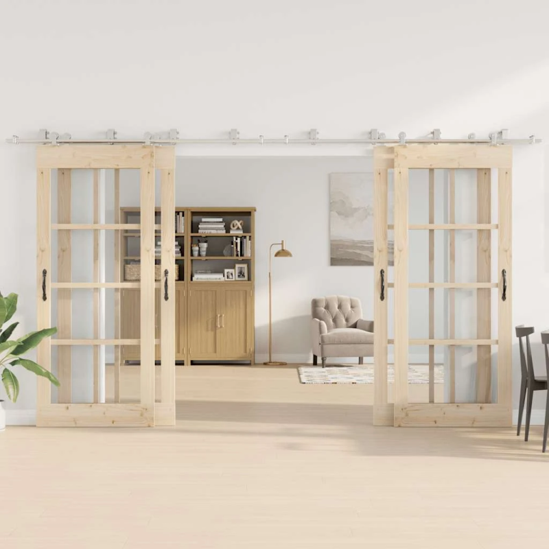 vidaXL bīdāmo durvju sistēma, 400 cm, nerūsējošs tērauds