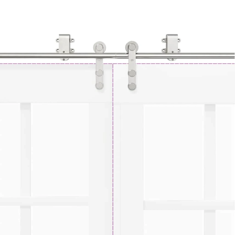 vidaXL bīdāmo durvju sistēma, 366 cm, nerūsējošs tērauds