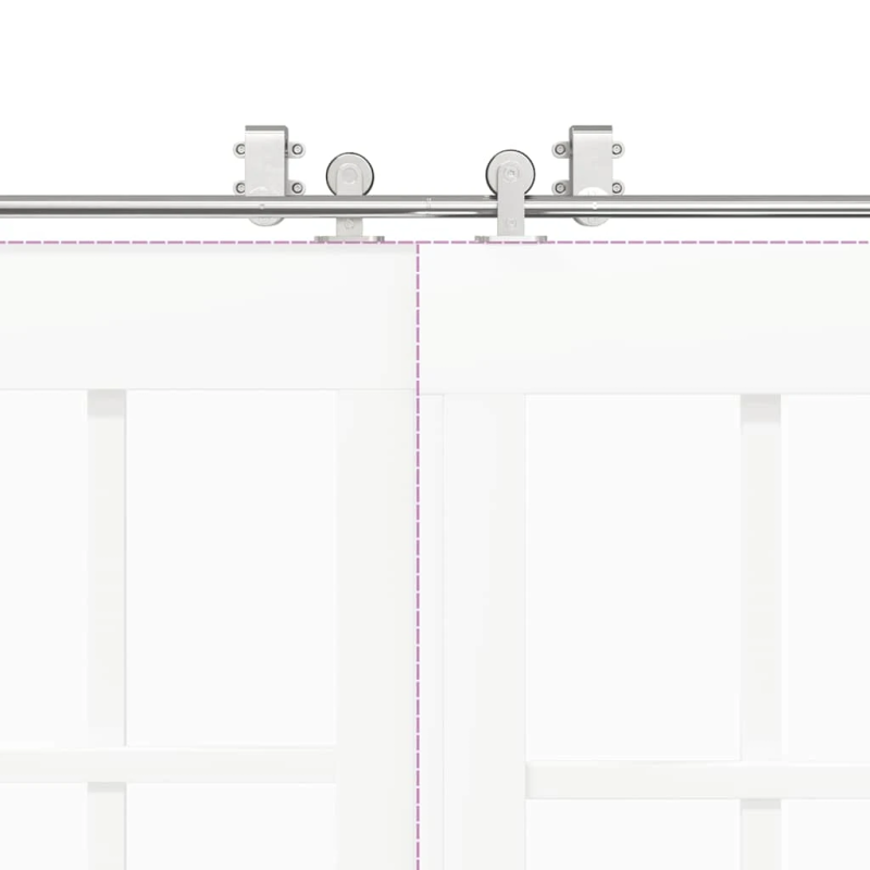 vidaXL bīdāmo durvju sistēma, 366 cm, nerūsējošs tērauds