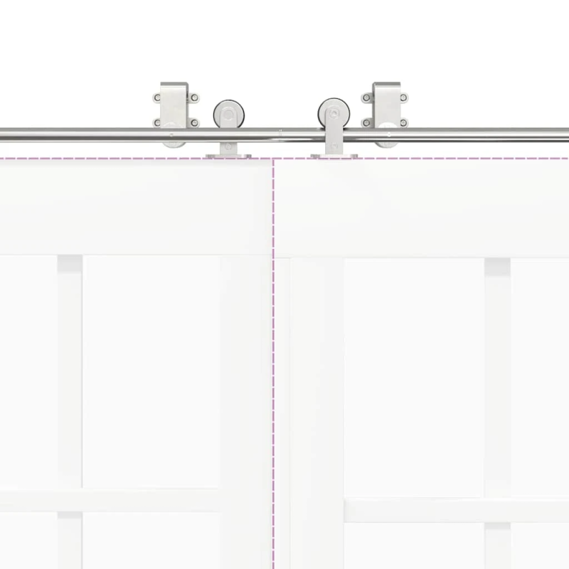 vidaXL bīdāmo durvju sistēma, 400 cm, nerūsējošs tērauds
