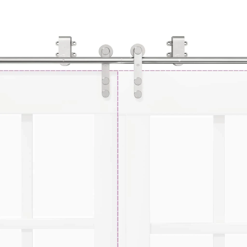 vidaXL bīdāmo durvju sistēma, 366 cm, nerūsējošs tērauds